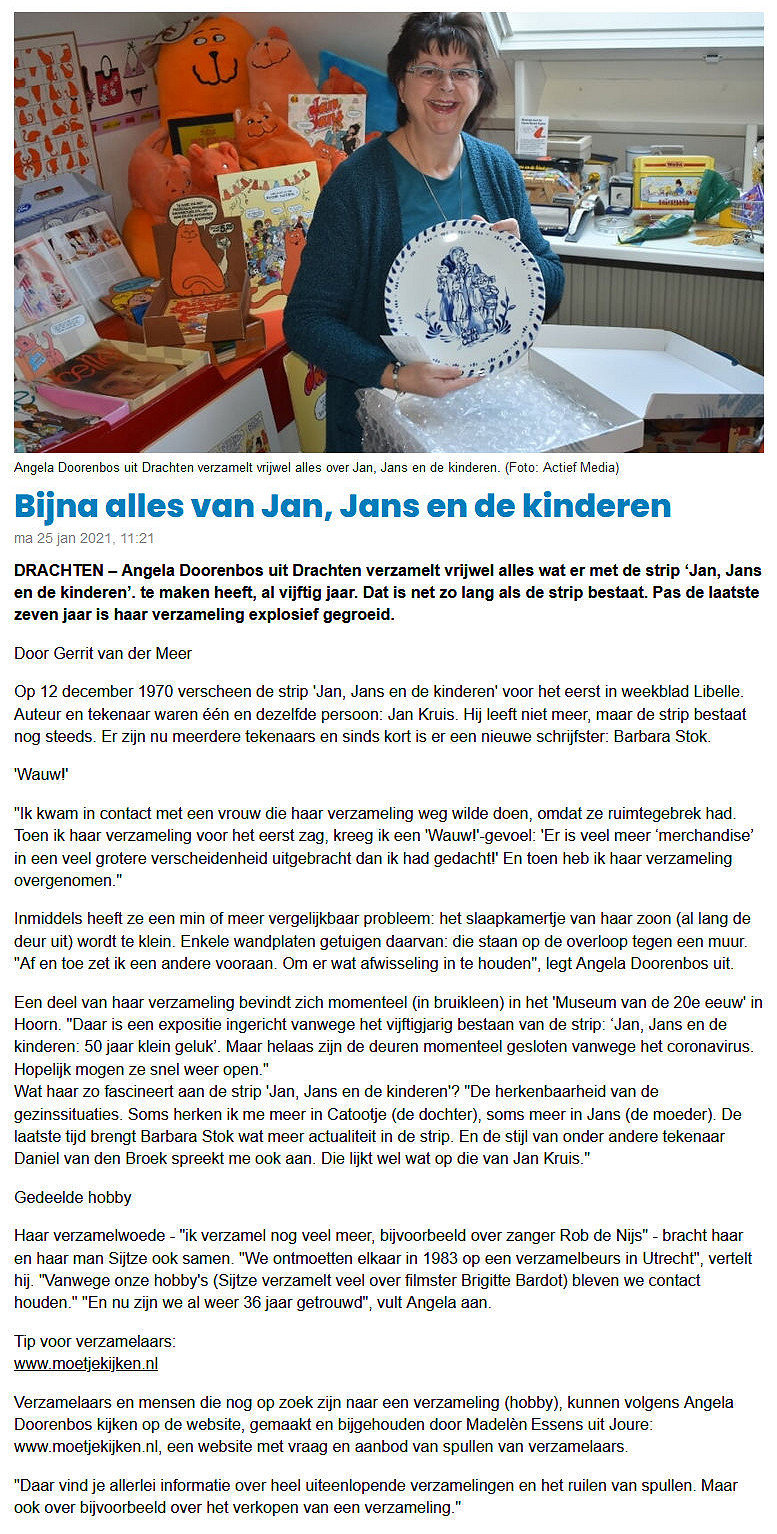 Artikel Bijna alles van Jan, Jans en de kinderen op www.actiefonline.nl 25-01-2021